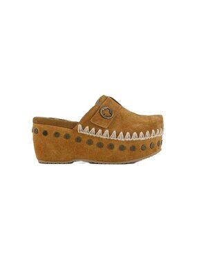 Mou Suede Leather Clog 67Mm IT 36 Women